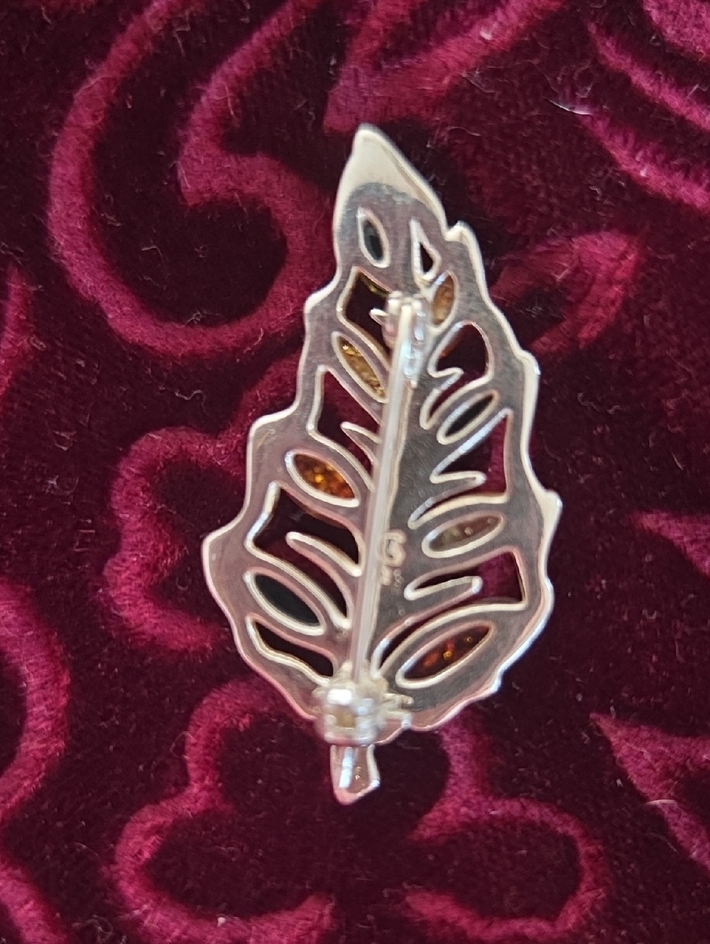 Multicolor Leaf Brooch - Picture 2 of 3